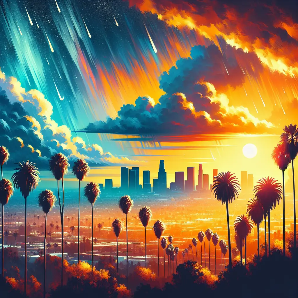 Hvordan er vejret i Los Angeles i uge 8?